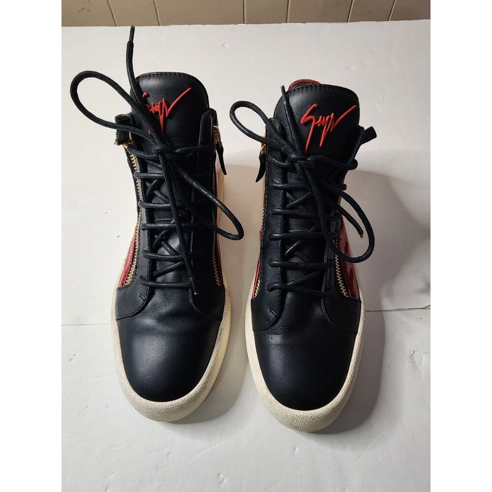 Giuseppe Zanotti Kriss High Tops US 9.5 EUR 43 Black Red Made in Italy